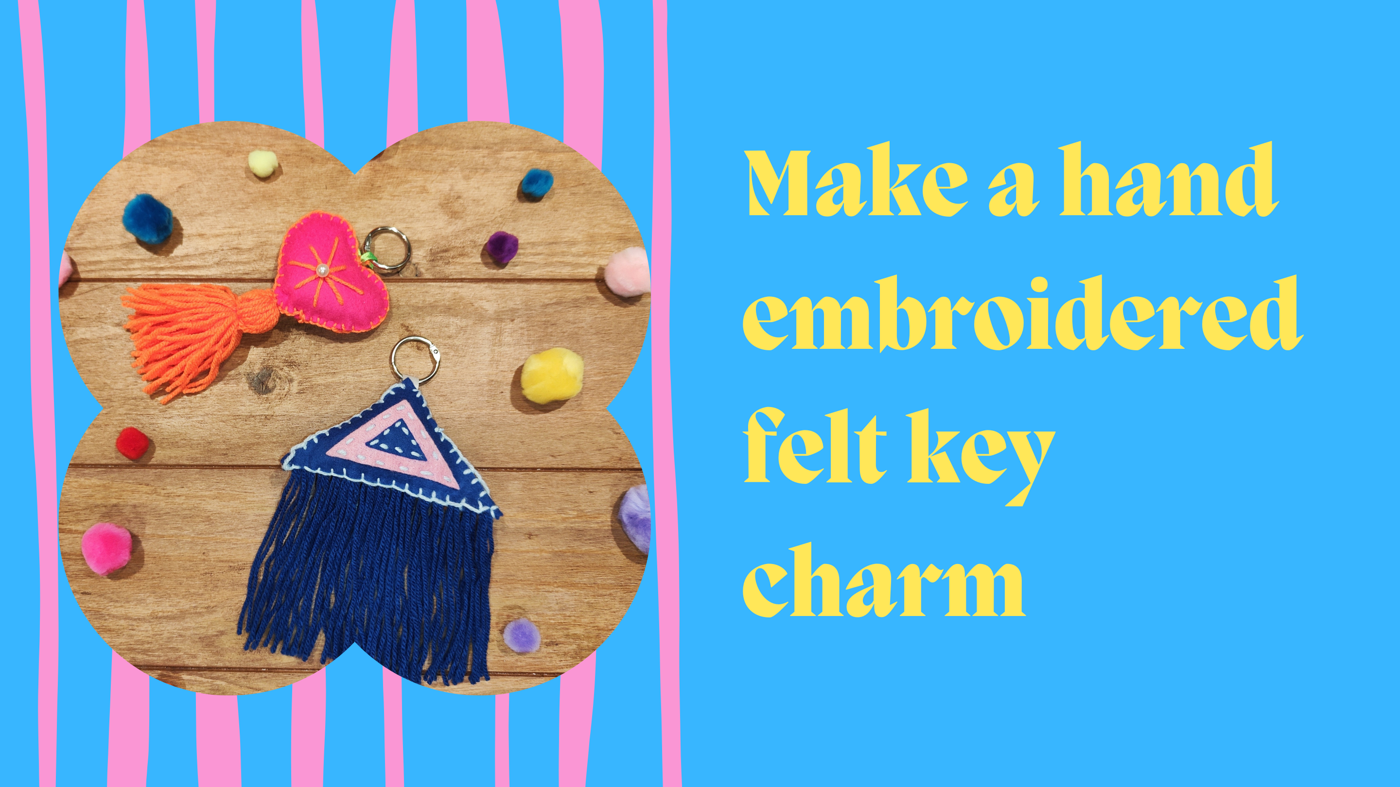 Read more about the article Make your own hand-embroidered key charm